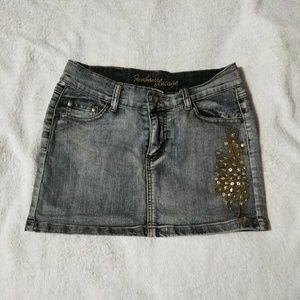 Mini jean skirt